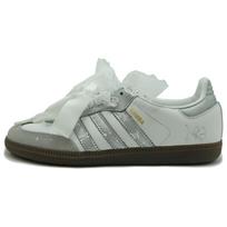 Adidas Originals SAMBA OG Abrasion Resistant Low top Skateboard Shoes Unisex Silver White Gray B75806(Team1322-) 35⅔