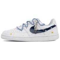 Nike Court Vision Star Wish Abrasion Resistant Low top Skateboard Shoes Unisex White Blue DH2987-101(Team580) 35.5