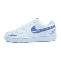 Nike Court Vision 1 Wisteria Vine Slip Resistant Abrasion Resistant Low top Skateboard Shoes Unisex Purple White DH2987-101(Team916-) 35.5