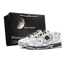New Balance NB 530 Atsparios slydimui Atsparios dilimui Žemi Miesto kelionėms Bėgimo batai Unisex Pilki Balti D pločio MR530SH(Team1257-SBOX) 37