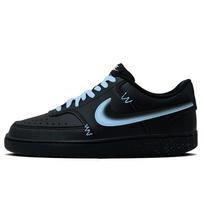 Nike Court Vision 1 Lanying Falls Synthetic Leather Abrasion Resistant Low top Skateboard Shoes Men's Black FZ0630-010(Team697-) 40.5