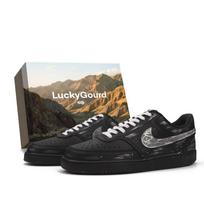 Nike Court Vision 1 Galaxy Seal Abrasion Resistant Low top Skateboard Shoes Unisex Black Silver FZ0630-010(Team900--SBOX) 40.5