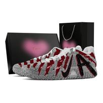 Nike Ja Morant 3 Twilight Red Secret, Heart Box Abrasion Resistant Low top Basketball Shoes Unisex Black Red HF2794-100(Team773--) 40.5