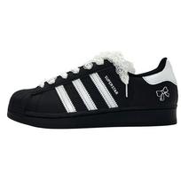 Adidas Originals Superstar 2 Urban Chic Style Lace Knot Abrasion Resistant Low top Skateboard Shoes Women's JI0079(Team1615-) 36⅔
