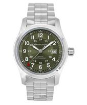 Hamilton Khaki Field Stainless Steel Green Dial Automatic H70605160 100M Men's Watch žalia
