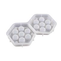 Epoxy Drop Glue Organizer Mold DIY Crystal Hexagonal Box Dice Storage Box Silicone Mold for DIY Crafts Jewelry Storage 1
