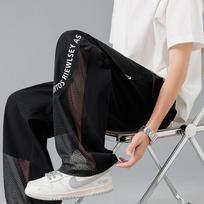 Men's Summer Ice Silk Breathable Straight-Leg Pants L juoda