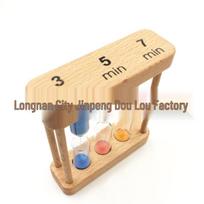 Three-Part Wooden Hourglass Timer: Creative 1, 3, & 5-Minute Chinese-Style Home Decor & Gift Square 1+3+5 minutes, random color
