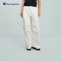 Champion Women's Pleated Wide-Leg Cargo Pants L pilkšvai balta