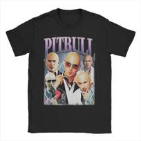 Funny Pitbull Rapper T-Shirt for Men Round Collar Cotton T Shirt Mr Worldwide Short Sleeve Tee Shirt Birthday Gift Clothing S juoda