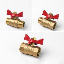 1 Piece Air Compressor Water Gas Oil Shut Off Valve Butterfly Stem Brass Ball Valve 1/4  3/8  1/2  BSP Threaded Male To Female A1