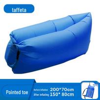Inflatable Portable Air Sofa: Outdoor Foldable Bed & Sleeping Bag karališkos mėlynos spalvos