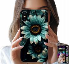 Etui Do Iphone Xs Max - Niebieska Gerbera Stokrotka Kwiat +Folia