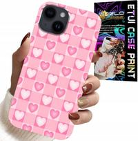 Etui Do Iphone 14 Plus - Serca Kratka Różowa Obudowa Case + Szkło