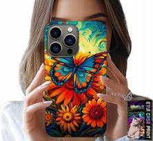 Etui Do Iphone 15 Pro Max - Motyle Motylki Kwiatki Róże Obudowa