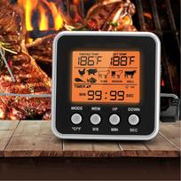 Digital Food Thermometer Fork with Timer for Kitchen, Barbecue, and Oven Use. Standard Size