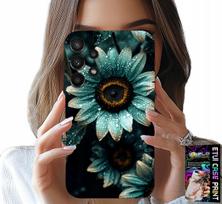 Samsung Galaxy A32 5G Tok - Kék Gerbera Mártás Virág + Fólia