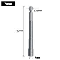 1pc 6mm-19mm Hexagon Nut Driver Drill Bit Socket Wrench 100mm Long Extension Sleeve For Motorcycle,Car,Machinery For Home DIY
