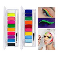 VERONNI Water-Soluble UV Luminous Body Paint and Eyeliner/Eyeshadow Makeup Cream White Box