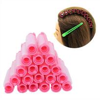 20pcs Professional Hair Perm Rods Pink Hair Roller Curler Styling Kit Perm Rods Tool  Salon Use