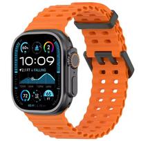 Straps for Apple watch Ultra 2 Band 49mm 46mm 45mm 44mm 42mm Sport Silicone correa bracelet iWatch series 10 9 7 8 6 5 4 SE 42 44 45 46 49mm oranžinė