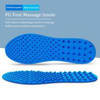 1Pair Finger Pressure Board Massage Insoles Men Woman Relieve Foot Fatigue Shoes Insoles Feet Pads Soft Sports Casual Shoes Sole EU35-36 mėlyna