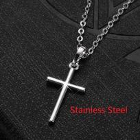 Rotatable Crown Cross Zircon Choker Necklace Earrings Rings for Women Stainless Steel Cross Chain Christian Prayer Jewelry Gift