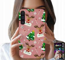 Etui Do Samsung Galaxy A70 - Świąteczne Renifery Choinki Laska Wzory