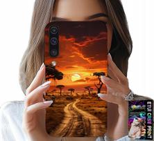 Etui Do Samsung Galaxy A70 - Safari Afryka Zachód Słońca Piękne Widok
