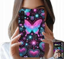Etui Do Samsung Galaxy A70 - Kolorowy Motylek Serce Modne Wzory Case