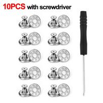 10Pcs/pack With Screwdriver Jeans Buttons Clothing Pants Sewing Accessories Waist Extenders Button 17mm Nail Free Waist Buckle