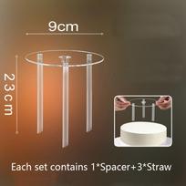 Plastic Multi-layer Cake Stand Cake Stands Support DIY Cake Decor Cake Tier Support Straw Frame Transparent Round Cake Board