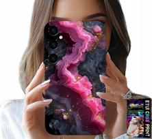 Etui Do Samsung Galaxy S23 Fe - Różowy Marmurek Plecki, Modne Wzory