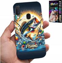 Etui Do Samsung Galaxy A20E - Wzory Dla Wędkarza, Ryby, Dorsz, Łosoś