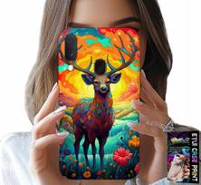 Etui Do Samsung Galaxy A20E - Kolorowe Wzory Jeleń Łoś Zwierzęta Leśne