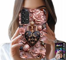Etui Do Samsung Galaxy A23 5G - Kobiece Wzory Kłódka Serce Case + Szkło