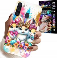 Etui Do Samsung Galaxy A21 - Króliczki, Świąteczne, Królik, Wielkanoc