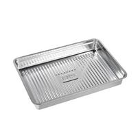 Stainless Steel Fresh-keeping Box with Plastic Lid Dumplings Box Food Storage Tray  Refrigerator No Lid