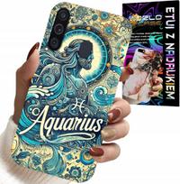Etui Do Samsung Galaxy A21 - Znak Zodiaku, Wodnik, Astronomia Plecki