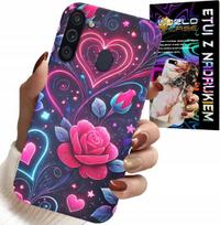 Etui Do Samsung Galaxy A21 - Serce, Róża, Nastoletnie Case + Szkło
