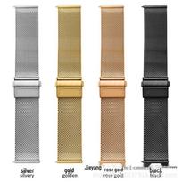 Milanese Stainless Steel Watch Strap for Huawei GT5, Samsung, Double Press Buckle Flat Direct 22mm