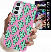 Etui Do Samsung Galaxy M13 4G - Kaktusy, Kaktus Na Różowym Tle + Folia