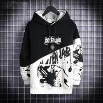 Men's Japanese-Style Hip-Hop Hoodie: Trendy, Long-Sleeved, Loose-Fit for Spring and Autumn Small juoda