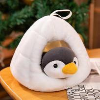 Cute Snow Cave Penguin Plush Toy Nest Seal Sea Lion Polar Bear Penguin Snow Nest Sea Lion Toy Gift pilka