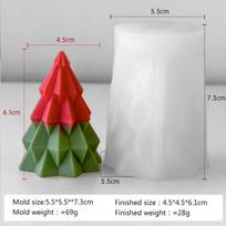 DIY Christmas Tree Silicone Candle Mold Handmade Aroma Plaster Resin Decoration Molds Christmas Candle Making Supplies