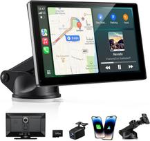 4K Brūkšnio kamera su belaidžiu CarPlay ekranu 1080P galinio vaizdo kamera nešiojamam automobilio garso imtuvui su CarPlay Android GPS veidrodiniu jungtimi BY-J 10.26 colio ir Automobiliai,