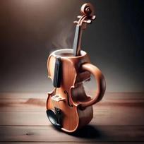 Resin Musical Instrument Coffee Mug Guitar Pattern Handcrafted Coffee Cup Durable Guitar Shaped Coffee Cup for Men Friends Dad <50ml