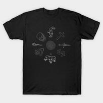 Men Black Print T-shirt Swans No-Cut Transfer Paper Print Cotton Tshirt S juoda