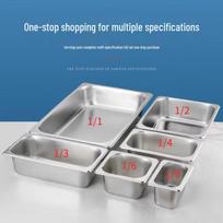 Rectangular Stainless Steel Gastronorm Food Pan with Lid 201 nerūdijančio plieno spalva