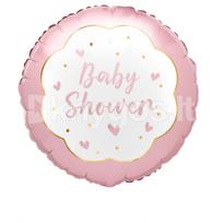Folinis balionas „Baby Shower“, rožinis, 46 cm